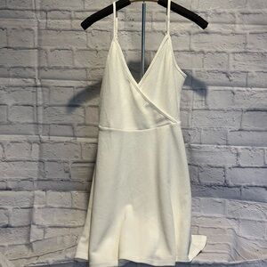 Elegant White Wrap Dress